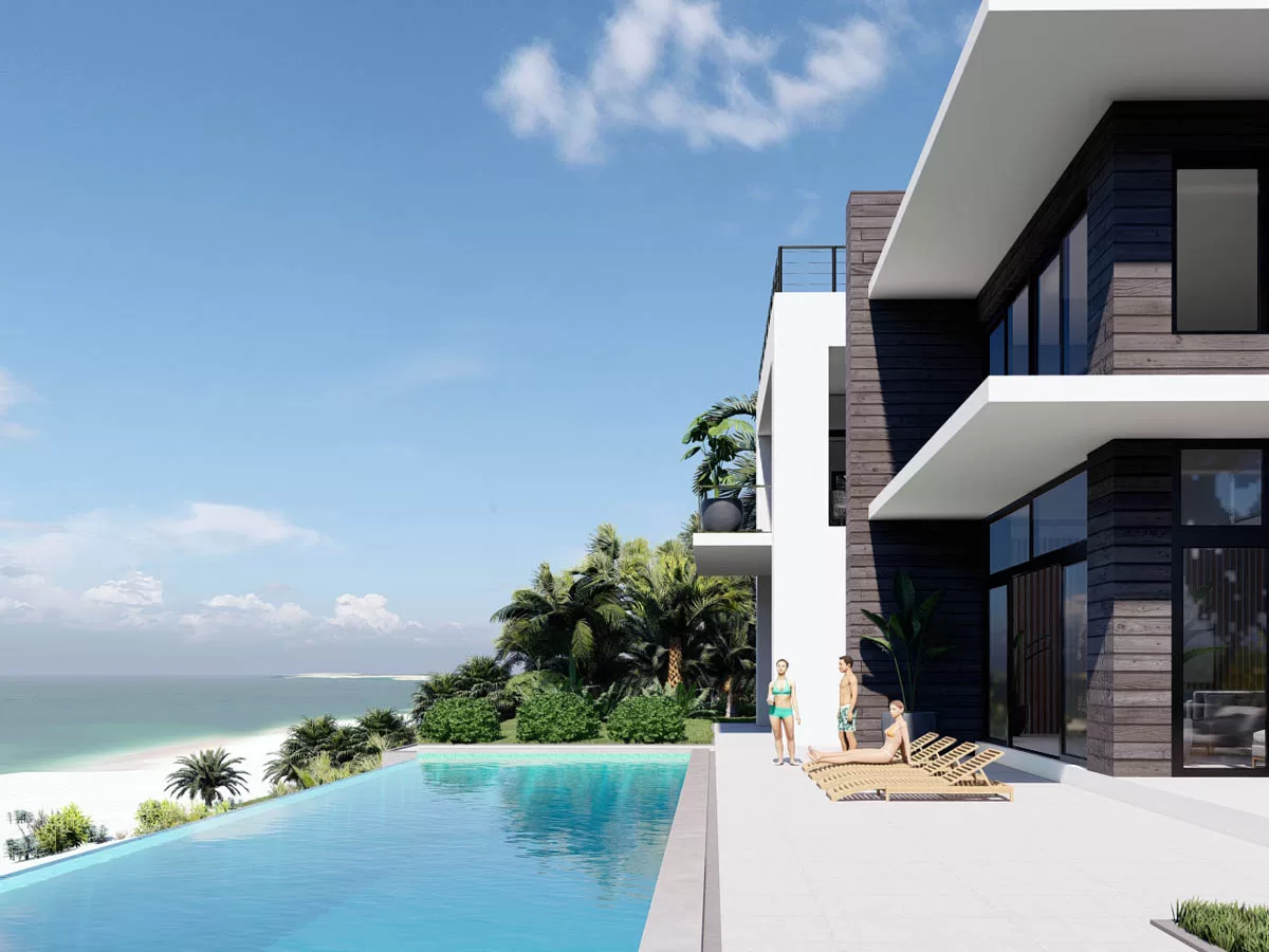 Exterior rendering real estate for sale eleuthera