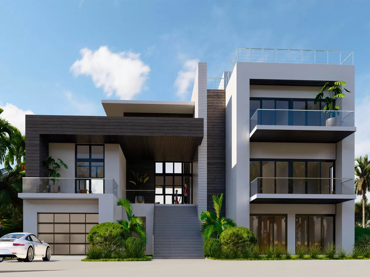 Exterior rendering real estate for sale eleuthera